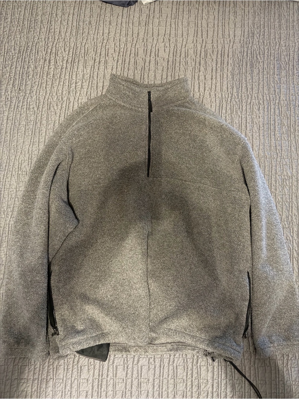 Eddie Bauer Gray Half-Zip Fleece Pullover